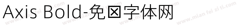 Axis Bold字体转换